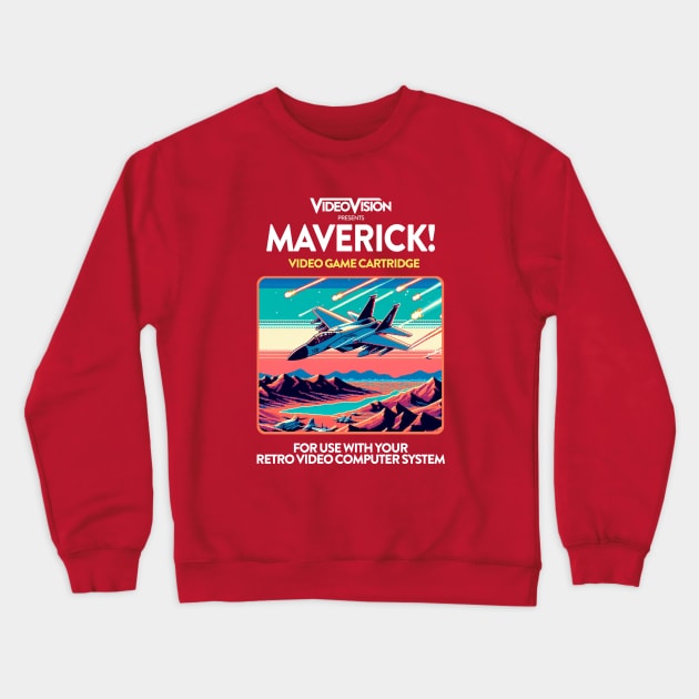 Maverick 80s Game Crewneck Sweatshirt by PopCultureShirts